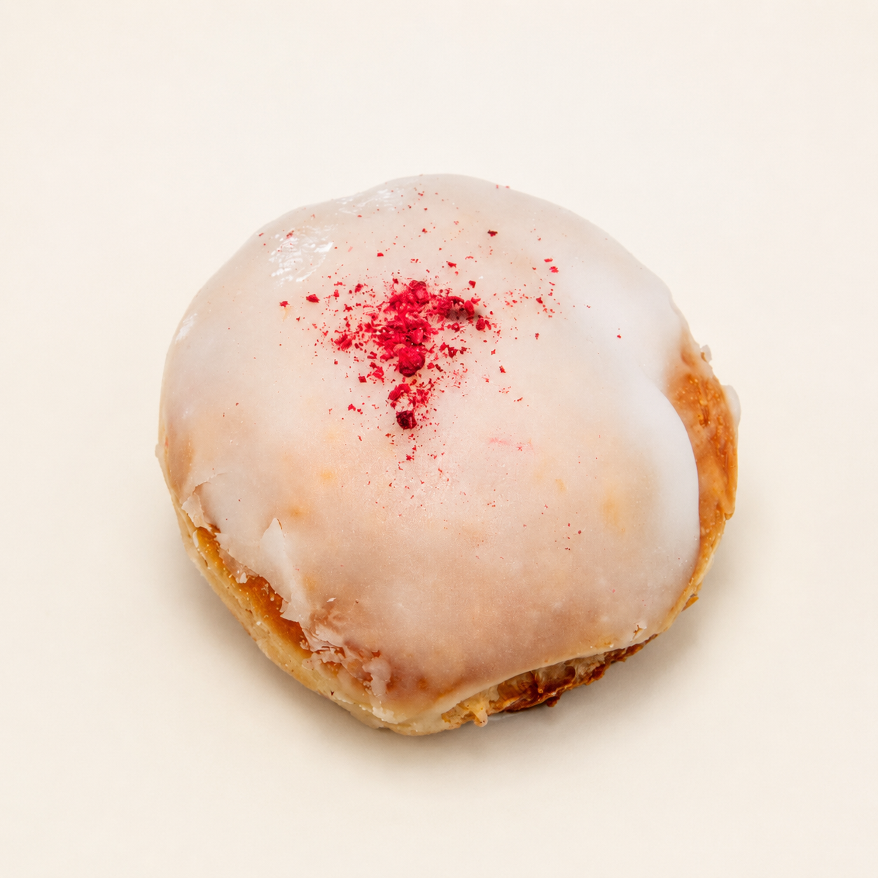 Raspberry Rhubarb Donut