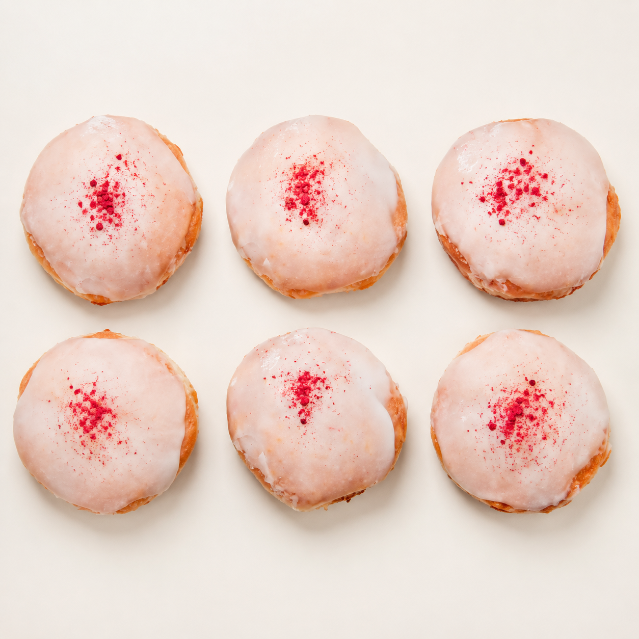 Raspberry Rhubarb Donut