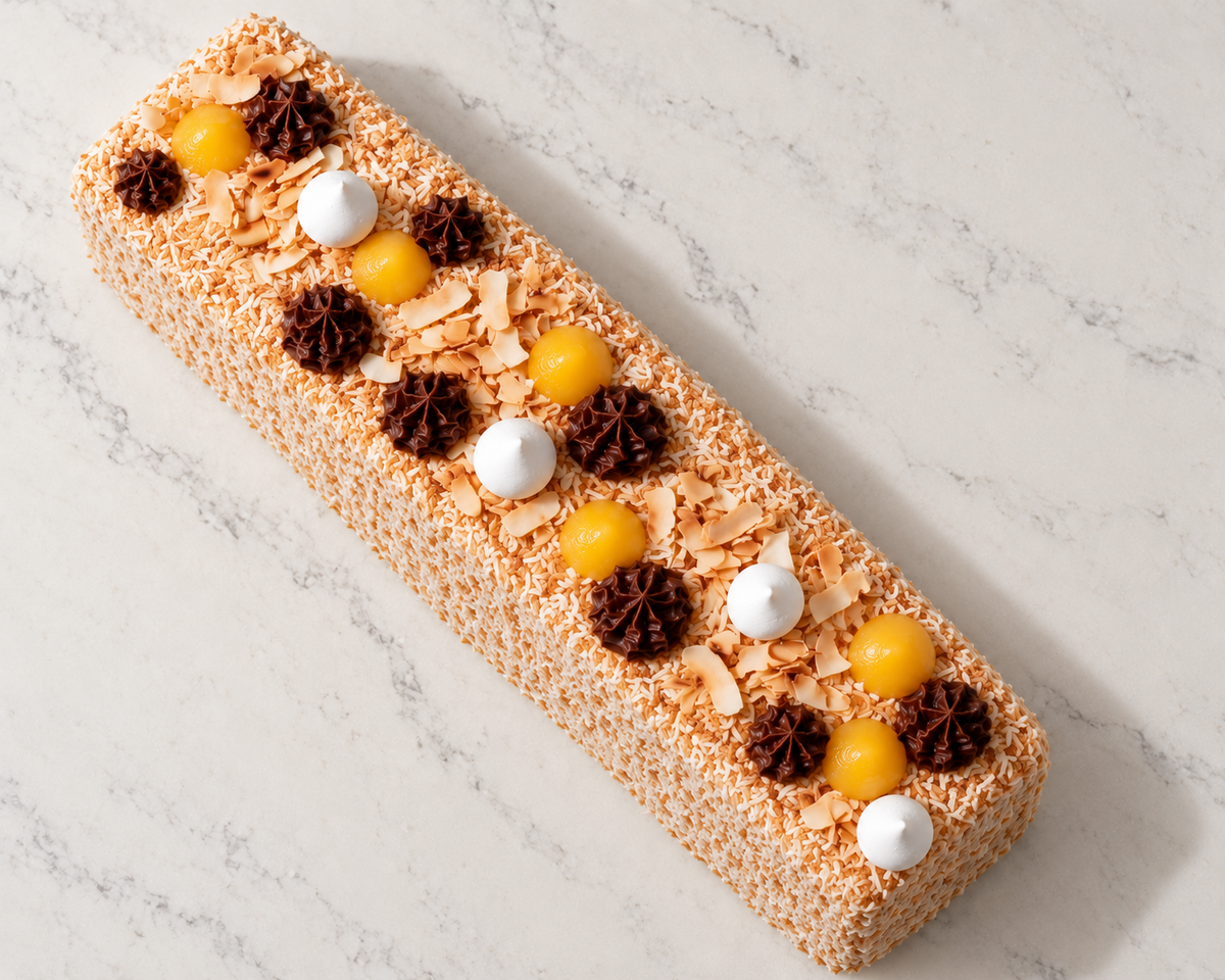 Portuguese Lamington Cake from above